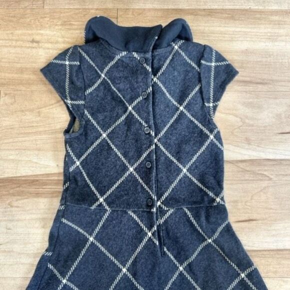 Janie & Jack Sunshine Avenue Gray Windowpane Plaid Knit Dress - Picture 3 of 6